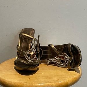 Brown size 10 baby phat wedges